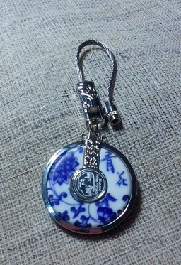 IMART 中国景德镇特色陶瓷饰品青花瓷系列钥匙扣